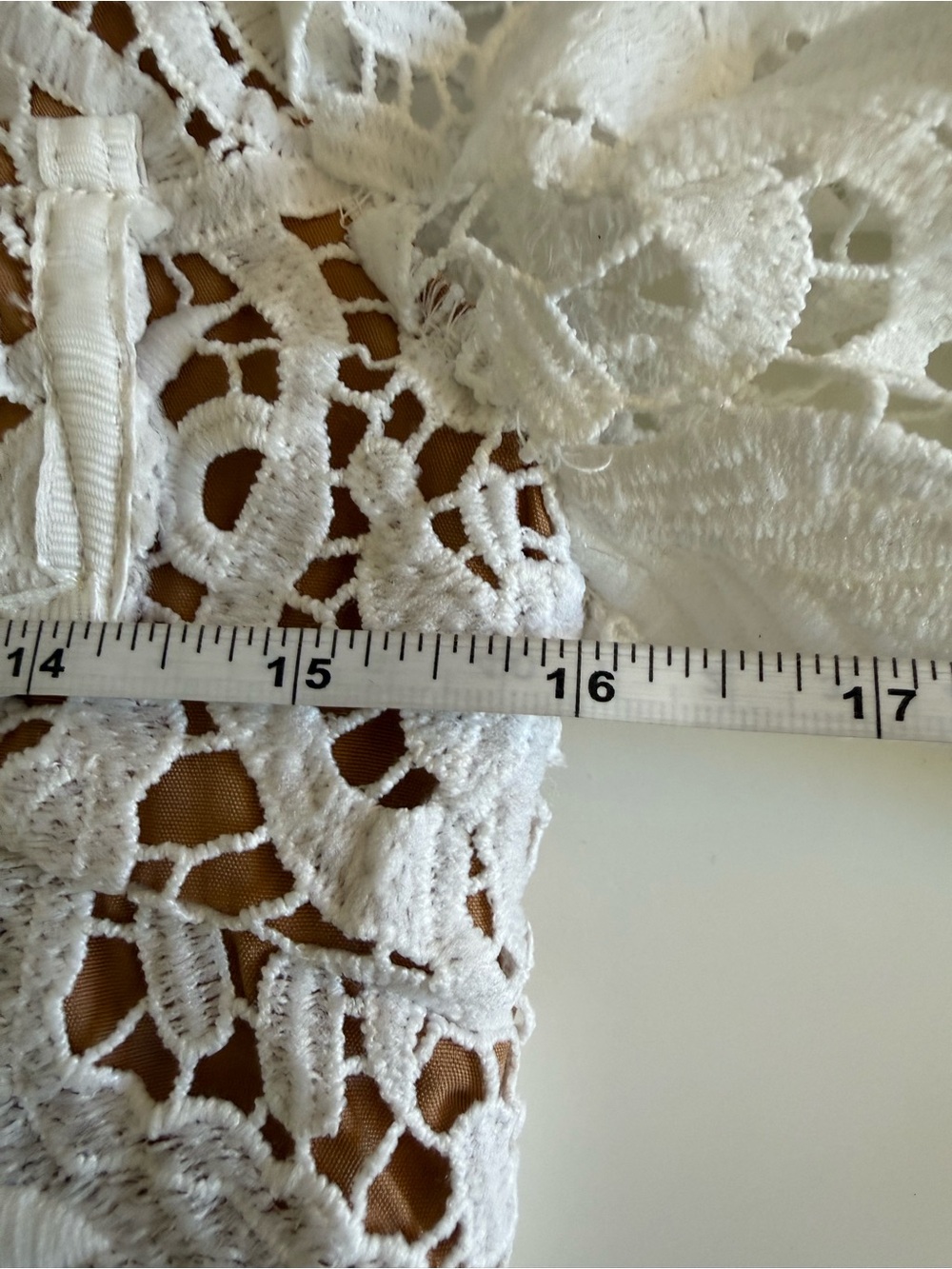 Peekskill Self-Portrait Lace Dress | White Sheer Overlay Romantic | Size M - Picture 14 of 15